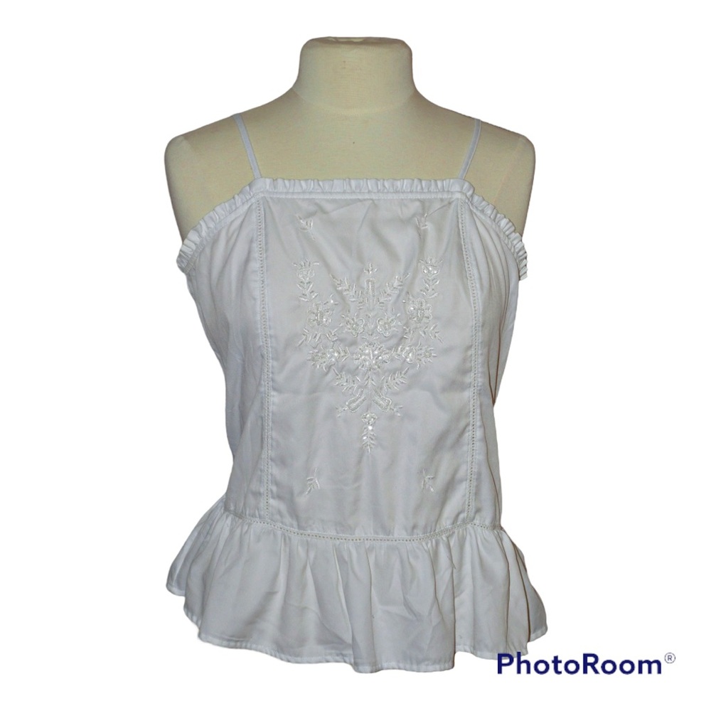 EXPRESS White Beaded Top